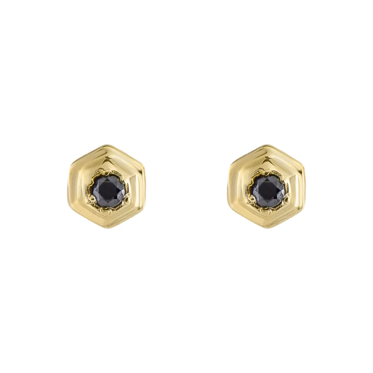 Tomfoolery Hex Gold Plated Gem Studs Best