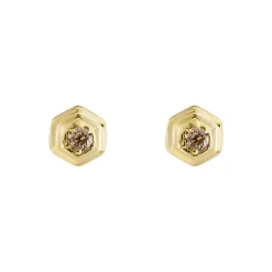 Tomfoolery Hex Gold Plated Gem Studs Best