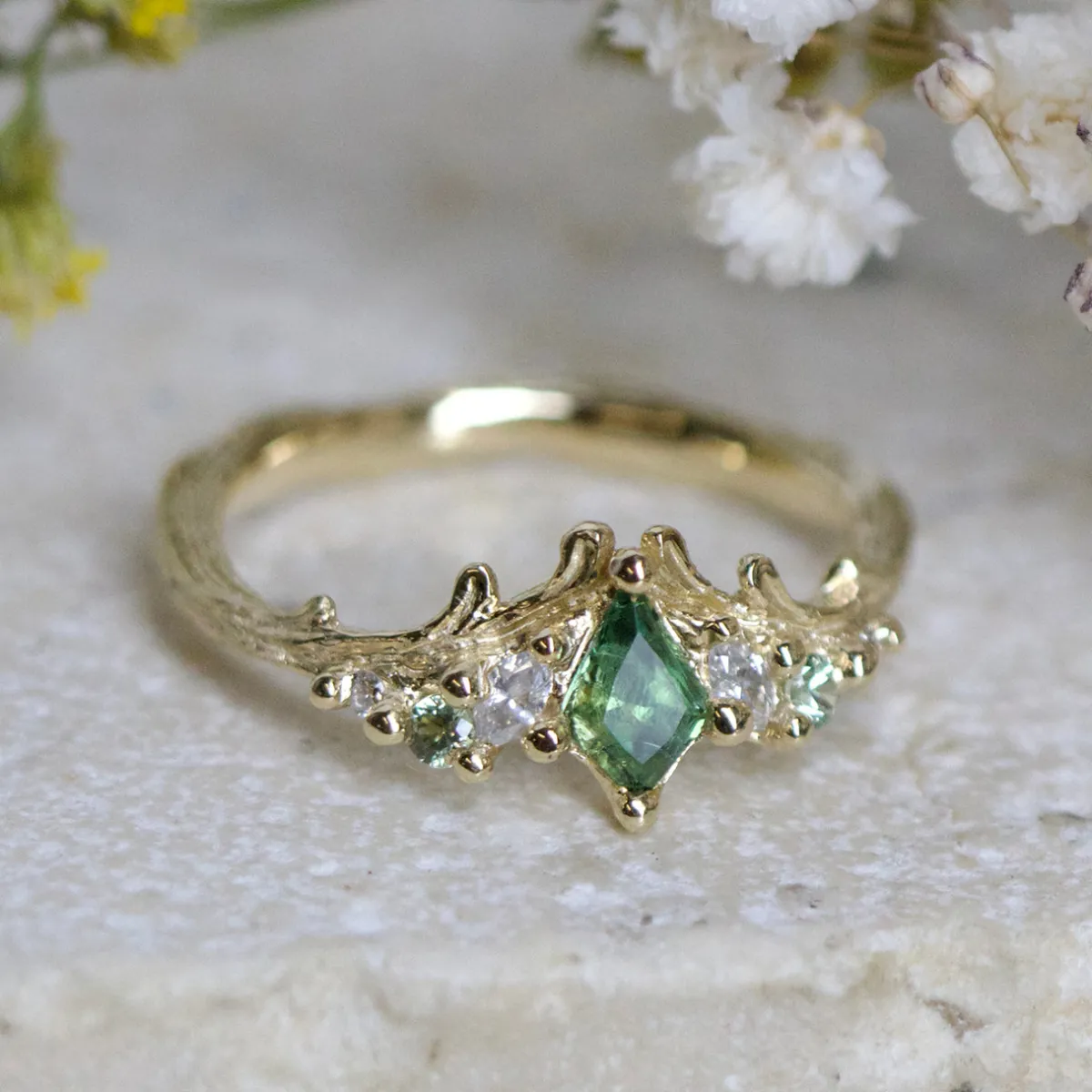 Tomfoolery Honeysuckle & Ivy Sapphire Ring Clearance