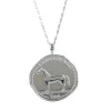 Tomfoolery Horse Coin Pendant in Silver Fashion