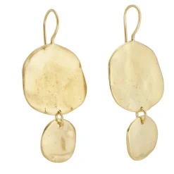 Tomfoolery Ibiza Gold Double Disc Drop Earrings(Out of Stock) Discount
