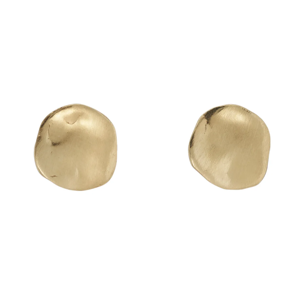Tomfoolery Ibiza Gold Plated Small Disc Studs Sale