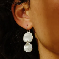 Tomfoolery Ibiza Medium Gold Disc Drop Earrings Online