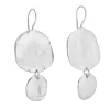 Tomfoolery Ibiza Silver Double Disc Drop Earrings Online