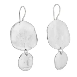Tomfoolery Ibiza Silver Double Disc Drop Earrings Online