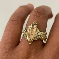 Tomfoolery Imperial Topaz Speleo Art Ring Sale
