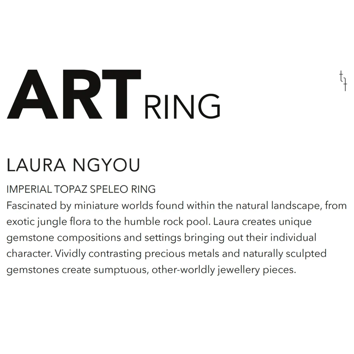 Tomfoolery Imperial Topaz Speleo Art Ring Sale