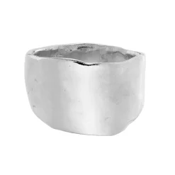 Tomfoolery Ines Wide Silver Ring New