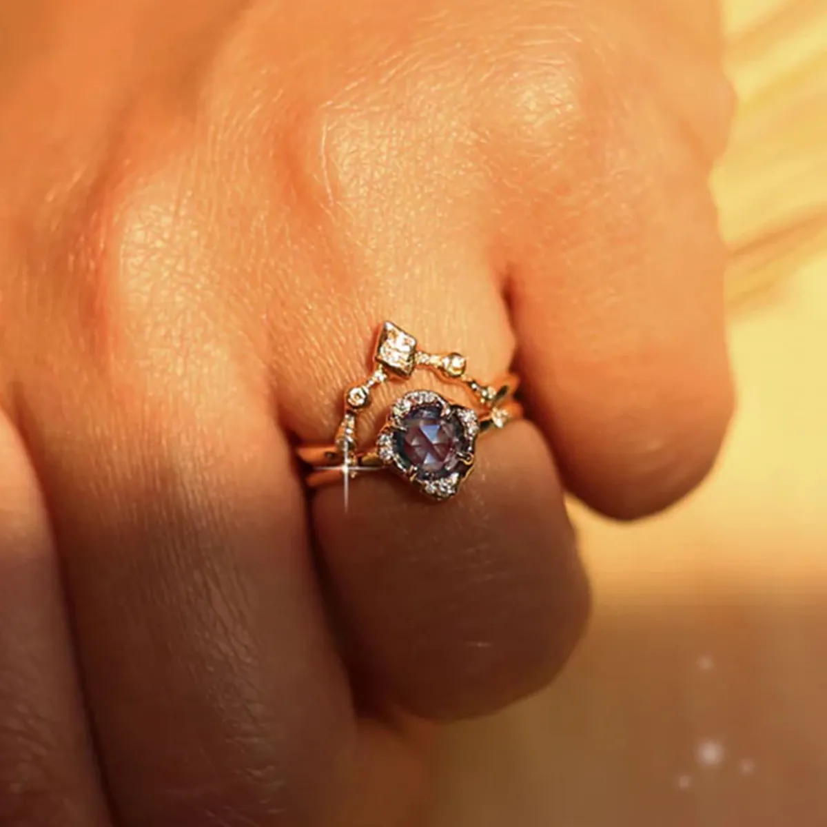 Tomfoolery Infinite Love Blue Sapphire Ring Clearance