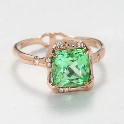 Tomfoolery Infinite Love Mint Lab Sapphire Ring Fashion