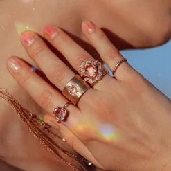 Tomfoolery Infinite Love Pink Lab Sapphire Ring Discount