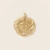 Tomfoolery Initiale N°4 Gold Engraved Pendant Clearance