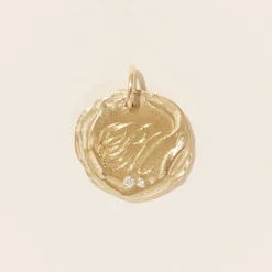 Tomfoolery Initiale N°4 Gold Engraved Pendant Clearance