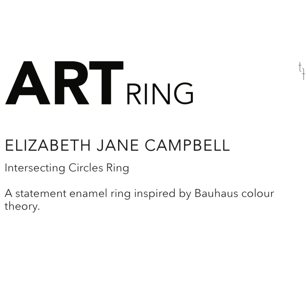 Tomfoolery ‘Intersecting Circles’ Art Ring Sale