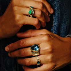 Tomfoolery Irregular Aquamarine Stacking Ring Online