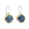 Tomfoolery Irregular Blue Topaz Drop Earrings Fashion