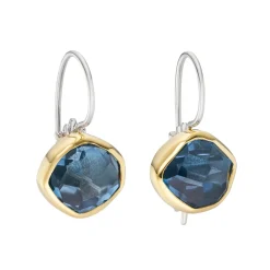 Tomfoolery Irregular Blue Topaz Drop Earrings Fashion