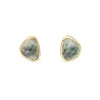 Tomfoolery Irregular Green Amethyst Studs Fashion