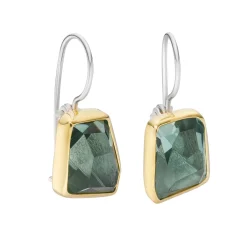 Tomfoolery Irregular Green Amethyst Drop Earrings Hot