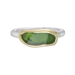 Tomfoolery Irregular Green Tourmaline Ring Discount
