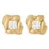 Tomfoolery Jaqi Gold White Sapphire Studs Clearance