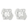 Tomfoolery Jaqi Silver White Sapphire Studs Discount