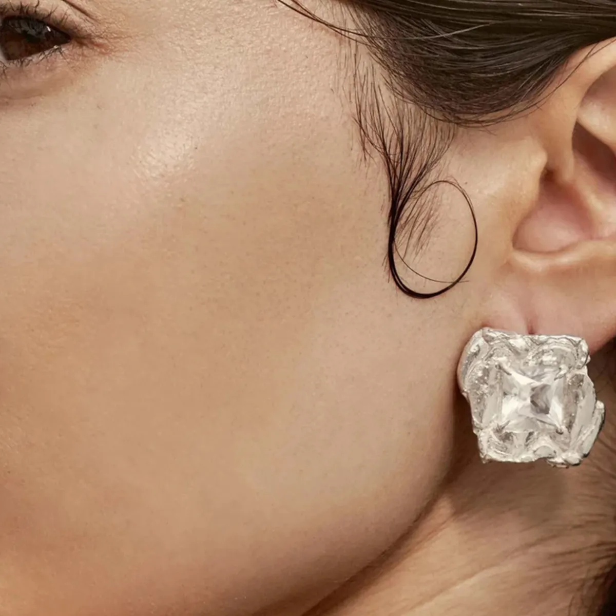 Tomfoolery Jaqi Silver White Sapphire Studs Discount