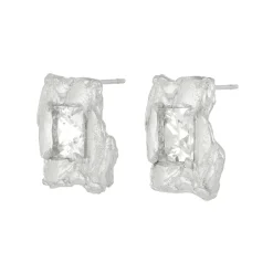 Tomfoolery Jaqi Silver White Sapphire Studs Discount