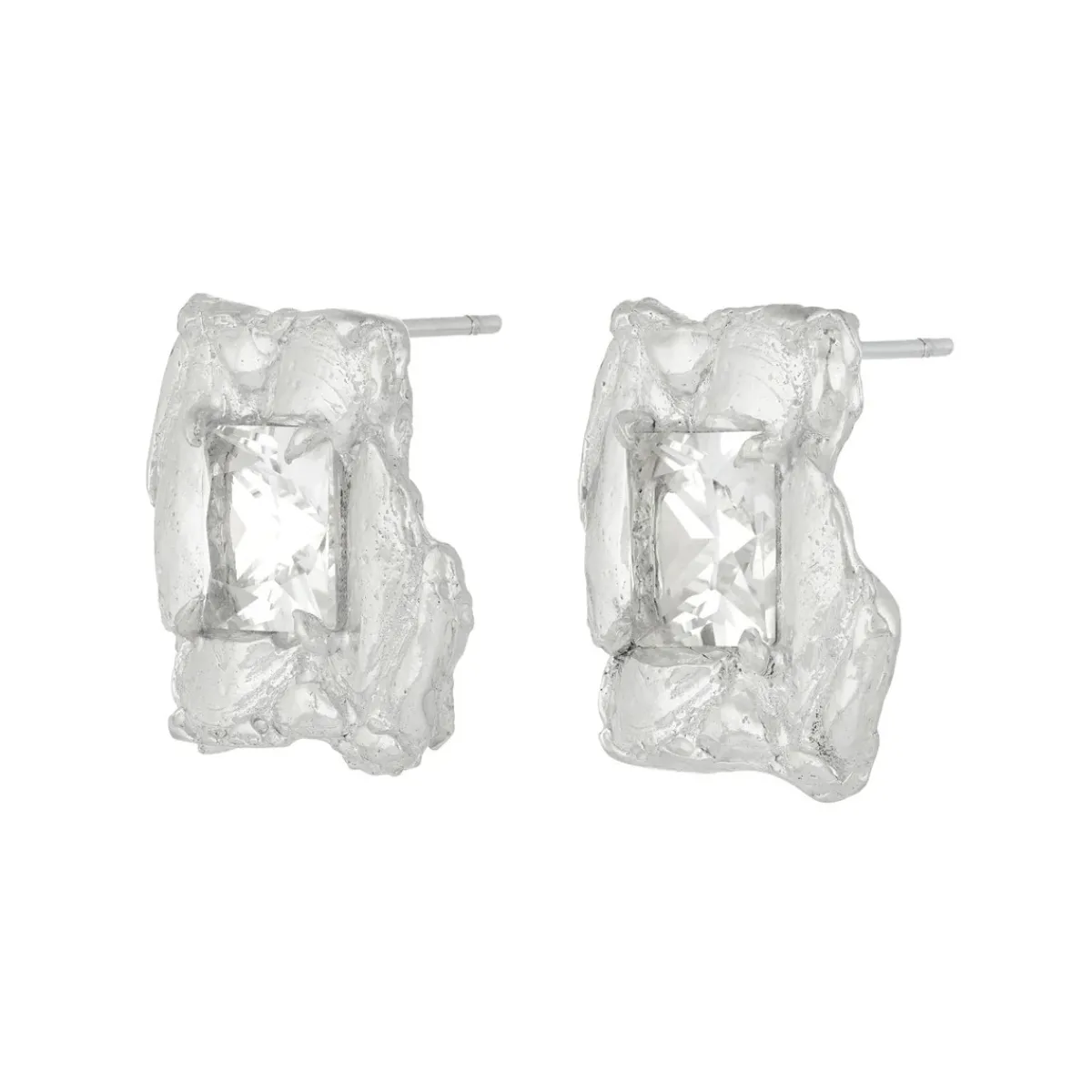 Tomfoolery Jaqi Silver White Sapphire Studs Discount