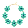 Tomfoolery Jardim Floral Necklace Turquoise Best
