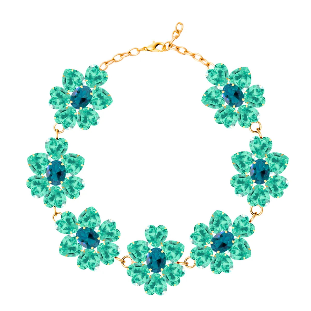Tomfoolery Jardim Floral Necklace Turquoise Best