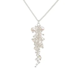 Tomfoolery Joy Silver & Pearl Drop Pendant Fashion