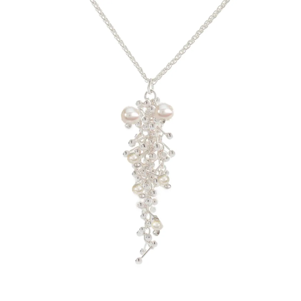 Tomfoolery Joy Silver & Pearl Drop Pendant Fashion