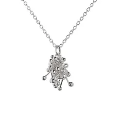 Tomfoolery Joy Small Silver Cluster Pendant Necklace Best