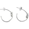 Tomfoolery Julia Silver Knot Hoop Earrings Discount