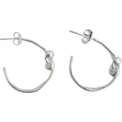 Tomfoolery Julia Silver Knot Hoop Earrings Discount