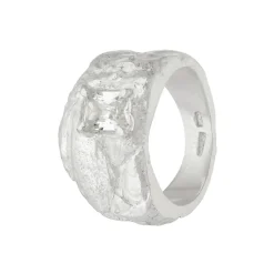 Tomfoolery Kai Silver & White Sapphire Ring Hot