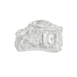 Tomfoolery Kai Silver & White Sapphire Ring Hot