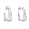Tomfoolery Kalila Silver Elongated Hoop Earrings Online