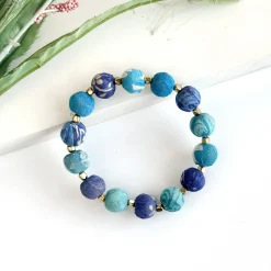 Tomfoolery Kantha Azure Bauble Bracelet Clearance