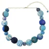 Tomfoolery Kantha Azure Bauble Statement Necklace Clearance