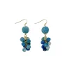 Tomfoolery Kantha Azure Dangle Cluster Earrings Clearance