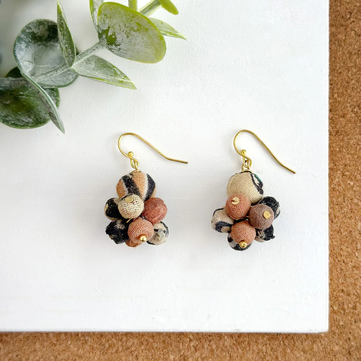 Tomfoolery Kantha Desertscape Beaded Drop Earrings Online