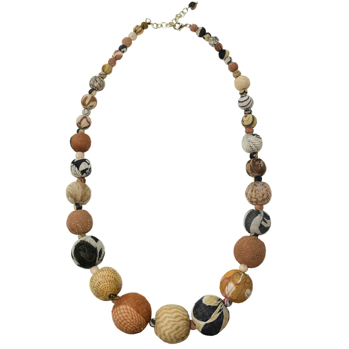 Tomfoolery Kantha Desertscape Beaded Statement Necklace New