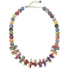 Tomfoolery Kantha Paired Beaded Triangle Necklace Sale