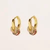 Tomfoolery Karma Hoop Earrings in Pink, Fuchsia & Purple Fashion