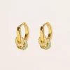 Tomfoolery Karma Hoop Earrings in White, Green & Turquoise Sale