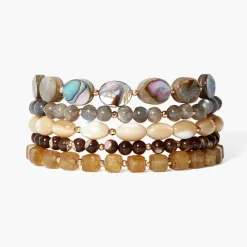 Tomfoolery Keyes Naked Wrap Bracelet Natural Mix New