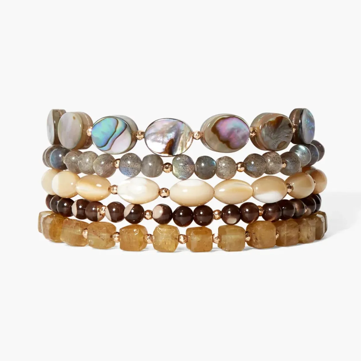 Tomfoolery Keyes Naked Wrap Bracelet Natural Mix New
