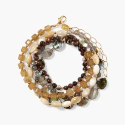 Tomfoolery Keyes Naked Wrap Bracelet Natural Mix New